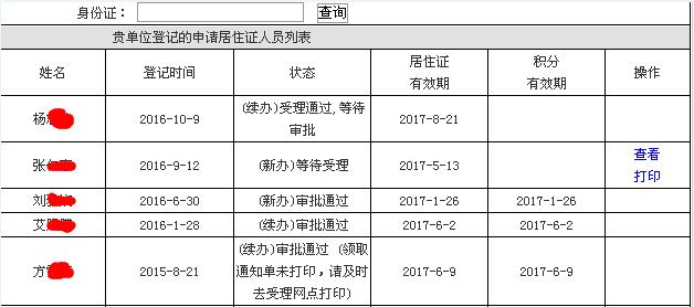 居住證積分成功通過
